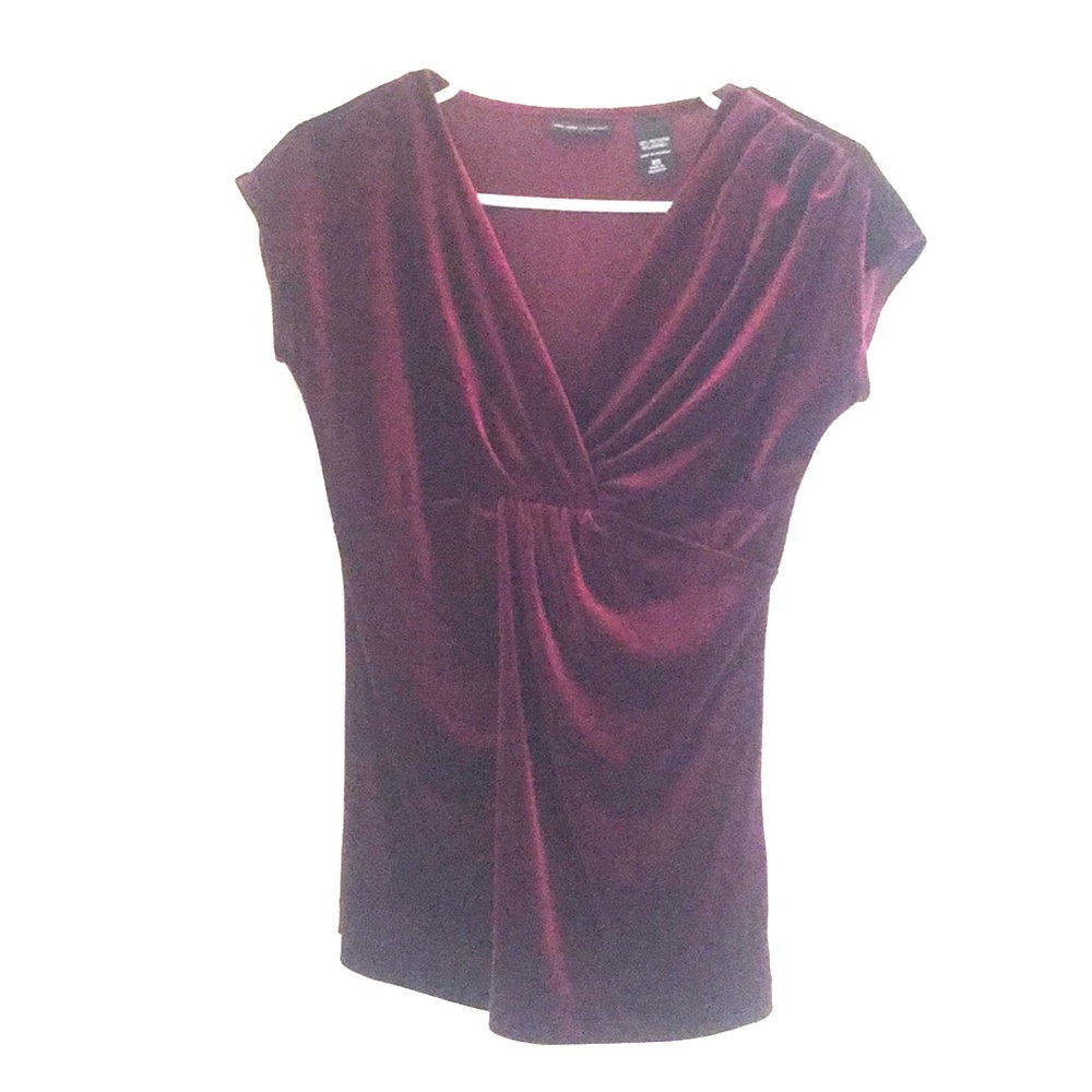 NWOT dark red velvet shirt